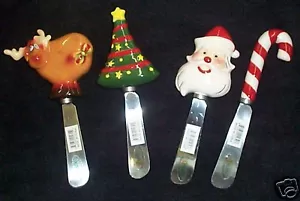 CHRISTMAS CHEESE/ DIP SPREADER set 4 ASSORTED set #2 - Picture 1 of 5