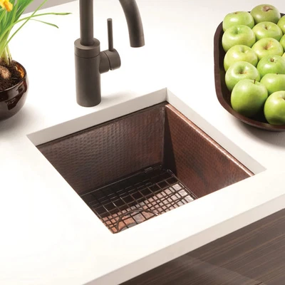 Cantina martillado antiguo cobre bajo montaje barra/cocina preparación cobre antiguo Foto 1 de 3