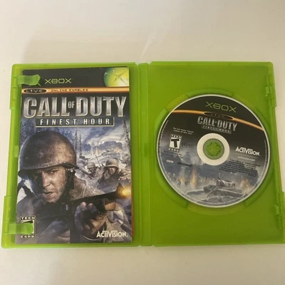 Call of Duty Finest Hour (Xbox, 2004) With Manual - Image 1 of 2
