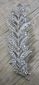 Traumhaftes Set Braut Kopfschmuck Tiara + Brautgürtel Satin Ungetragen - Bild 1 von 6