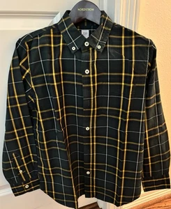 Gap Kids Long Sleeve Dress Shirt Green/Yellow Size XL (12) - Picture 1 of 2