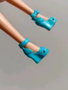Barbie Fashionista Extra Ankle Strap Wedge Sandals High Heel Shoes Turquoise - Picture 1 of 5