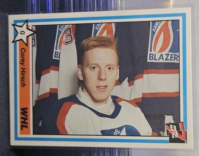 90-91 7th Inning Sketch Corey Hirsch Rookie 🚨🚨🚨 Kamloops Blazers  - Image 1 of 2