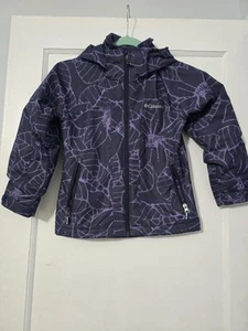 Columbia OMNI-TECH Girls Size XS (6/6x) Dove Blue Windbreaker Hood Zippef Jacket - Picture 1 of 5