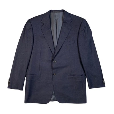 Blazer Ermenegildo Zegna Para Hombres L Grande Azul Marino Lana Alto Rendimiento Chaqueta de 2 Botones Foto 1 de 4