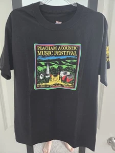 Peacham Acoustic Music Festival 2018 Shirt Hanes Beefy Medium Pamfest Vermont - Picture 1 of 5
