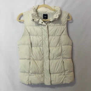 GAP Invierno Blanco Puffer Acolchado Chaleco Mujer M Invierno Chaqueta Cálida Esquí Snowboard - Imagen 1 de 8
