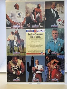 1991 Pro Line Football Portraits foglio di carte non tagliato - Perry, Blount, Maryland, Shula+ - Foto 1 di 4