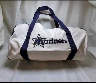 90s Vintage Seattle Mariners, Shell Gas Stations Promo Canvas Duffle Bag - Image 1 of 3