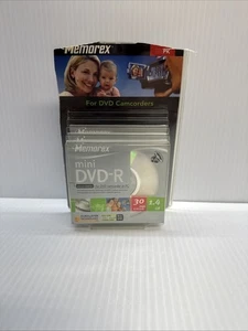 Memorex Blank Mini DVD-R 3 Pack for Camcorders 30 min. 1.4 GB - Picture 1 of 8