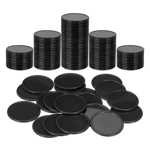 100 piezas de fichas de póquer de plástico de 1,5", contadores de aprendizaje marcadores de discos, negro - Imagen 1 de 7