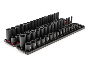 Tekton 3/8 Inch 12 Point Impact Socket Set, 68 Piece (1/4-1 Inch, 6-24 Mm) - Picture 1 of 3