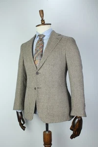 SUITSUPPLY HUDSON Brown WOOL SILK LINEN Sport Coat Blazer Jacket 48S IT / 38S US - Picture 1 of 15
