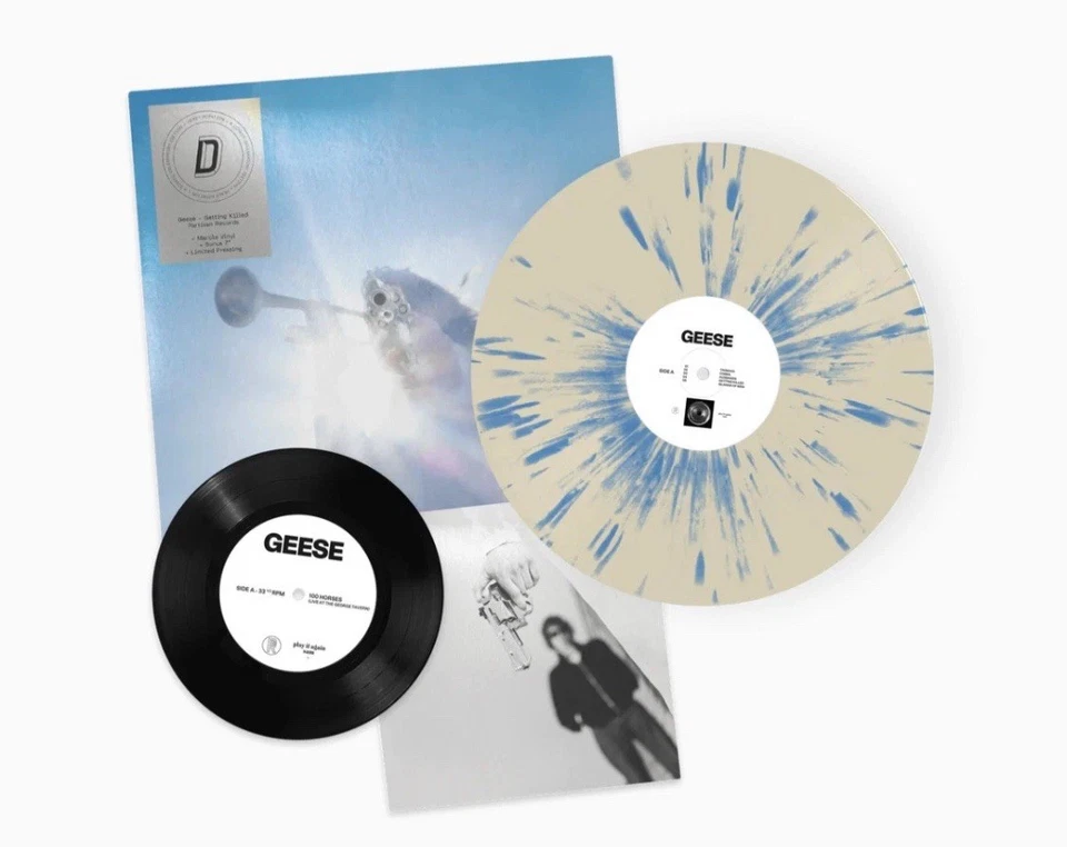 Geese - Getting Killed Ltd Edition Dinked Blue/Cream Splatter + 7"  Preorder - Image 1 of 1