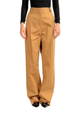Scuderia Ferrari Women's Brown Chino Cotton Pleated Trousers Pants US 2 IT 38 - Image 1 of 4