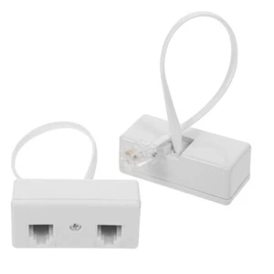 2 Pcs Telephone Line Plug Landline Splitter Connectors - Zdjęcie 1 z 12