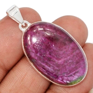 Natural African Ruby 925 Sterling Silver Pendants Jewelry CP73353 - Picture 1 of 1