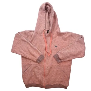 Renegade Club Hoodie Mens Large Melon Orange Full Zip Sweater Skater Jumper - Picture 1 of 10