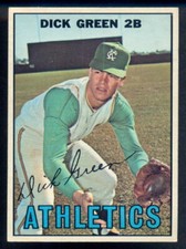 1967 TOPPS OPC O PEE CHEE BASEBALL #54 DICK GREEN NM OAKLAND ATHLETICS A'S Card