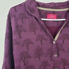 Ness UK Tree Pattern Dress Womens Size 12 Purple Tree Nature Lover Dress Comfort