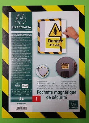 EXACOMPTA A4 Magnethülle für Sicherheitskennzeichnungen, Inforahmen, Magnetrahmen 39209E