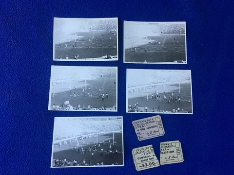 5 vintage PHOTOS college football TICKET STUB stadium UCLA- CAL bears 1958 sport Cover