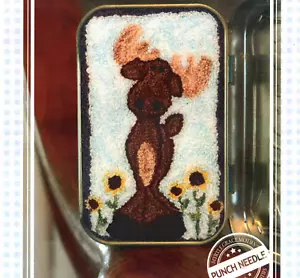 Mavis the Merry Moose Punch Needle Pattern Myrtle Grace Motifs Punchneedle - Picture 1 of 3