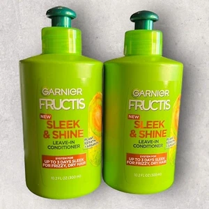 2 x Garnier Fructis Sleek & Shine Leave-in Hair Conditioner 10.2 fl oz EA - Picture 1 of 2