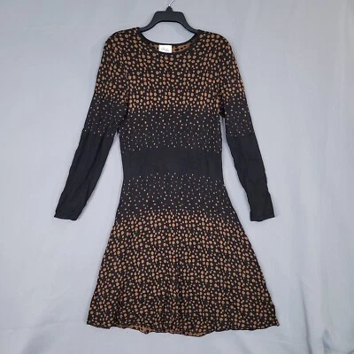 Vestido vaina pulóver midi beige by Eci para mujer manga larga tostado/negro talla L Foto 1 de 4