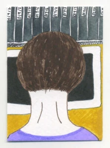 Original signed ACEO Lucy Smith. Valerie in Accounts came in with a new hair-cut - Picture 1 of 1