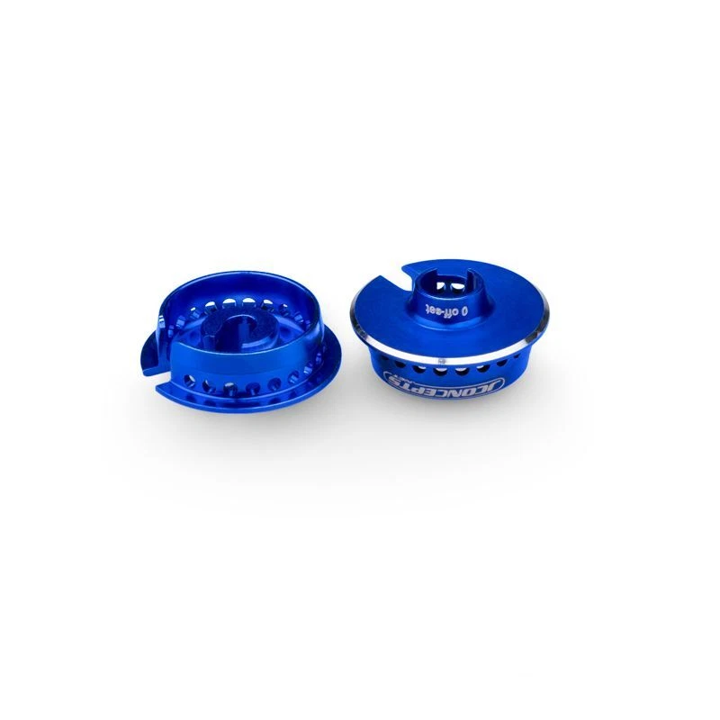 Jconcepts Fin 13mm Spring Cup 0mm Off-Set Blue For Associated 13mm Spring 27211 - Image 1 of 1