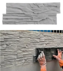 STAMPO FORMA per intonaco stampato CEMENTO FINTA PIETRA Vertical Concrete Stamp - Picture 1 of 4