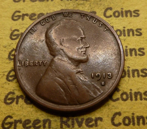 1913-s  Lincoln Cent    #MY21-13 S    Nice  Coin Cover