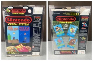 Vintage 1988 Ralston Nintendo Cereal System Box Zelda Mario Power Cards Back RARE! - Bild 1 von 15