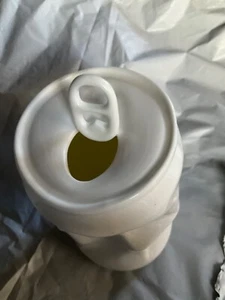 EXCELLENT CONDITION Two’s Company White Ceramic Crushed Soda Can Pop Art - 4.25” - Picture 1 of 4