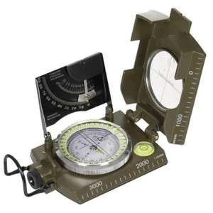 IT Compass OD Metal Verde Cuerpo Senderismo Campamento Escalada Navegación Clinómetro - Imagen 1 de 2