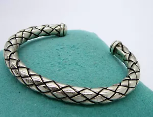 Estate Gorgeous Scott Kay Sterling Silver Thick Weave 63.9 Gram Cuff Bracelet - Picture 1 of 4