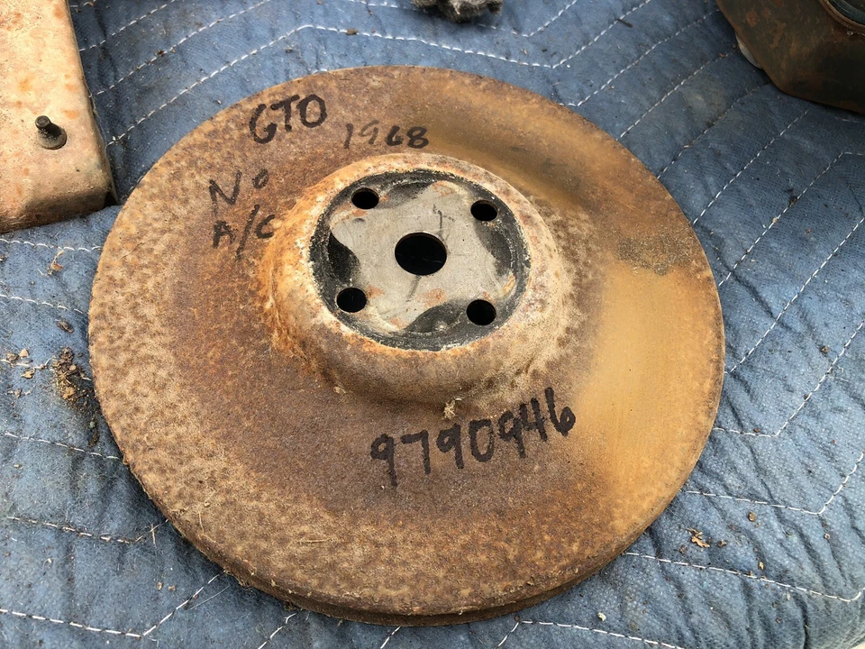 1968 1969 Pontiac GTO Lemans Firebird 单槽水泵滑轮 9790946 — 第 1/4 张图片