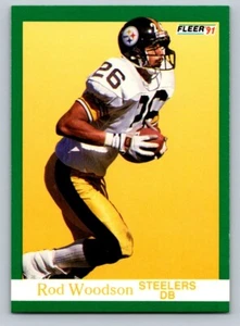 1991 Fleer Card #168 Rod Woodson Hall of Famer, Pittsburgh Steelers - Bild 1 von 3