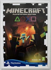 Minecraft Playstation Edition RARE PS4 42cm x 59cm Promotional Poster #1 - Picture 1 of 1