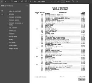 ✅Case 970 1070 Traktor Servicehandbuch Werkstatt Werkstechniker 9-79333✅ - Bild 1 von 11