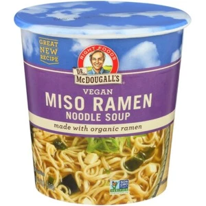 Dr. McDougall's Vegan Miso Ramen Noodle Soup 1.9 oz Cup - Picture 1 of 2
