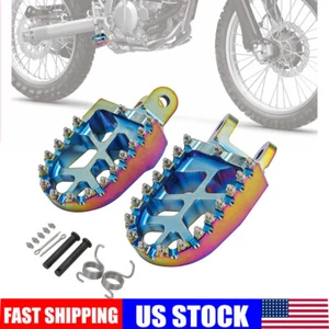 Dirt Bike Foot Pegs Motorcycle CNC for KLX300 KLX300R KLX300SM KLX250R KLX650 - Picture 1 of 7