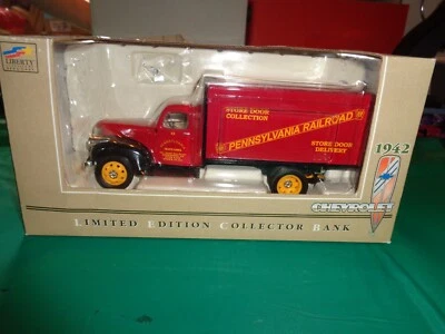 Liberty SpecCast 1942 Chevrolet Pennsylvania Railroad Truck Lines Die Cast Bank - Image 1 of 3