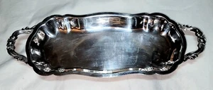Vintage F B Rogers Silver Co Silverplated Footed Serving Dish 14" Long - Picture 1 of 4