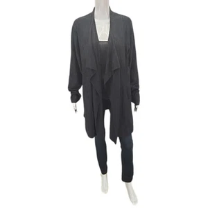 Barefoot Dreams CozyChic Lite Island Wrap Cardigan Large X-Large Size Black - Picture 1 of 11