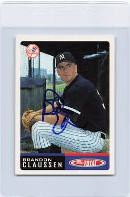 2002 Topps Total #344 Brandon Claussen Yankees Signed Auto *J1436 - Image 1 of 2