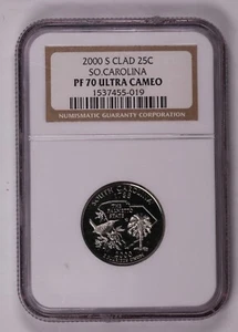 2000-S South Carolina Clad Quarter NGC PF70 Ultra Cameo ***RARE ORIGINAL COIN*** - Picture 1 of 4