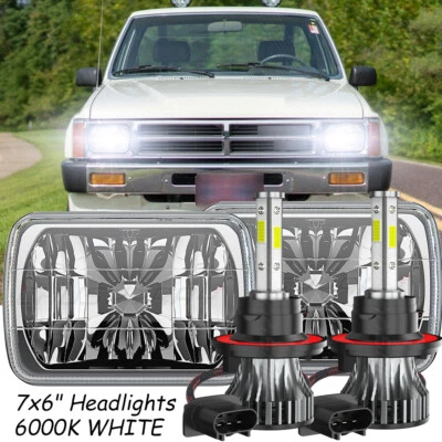 1 par de faros LED H4 Hi-Lo de 7x6" para camioneta Toyota Hilux 1988-1997 1982-1995 Foto 1 de 4