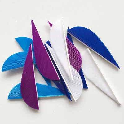 50 PCS 2Inch Parabolic Archery Arrow Feather Fletching For Hunting Right Wing - Image 1 of 4